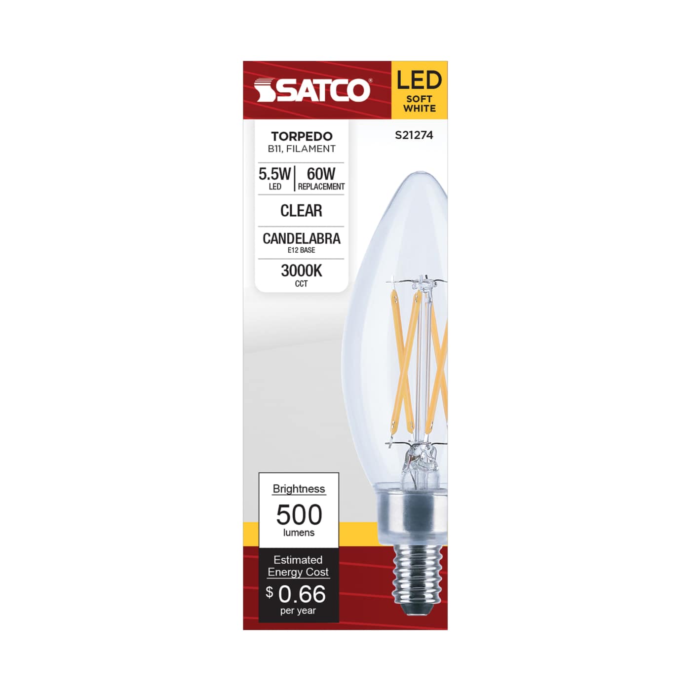 5.5B11/LED/930/CL/120V/E12