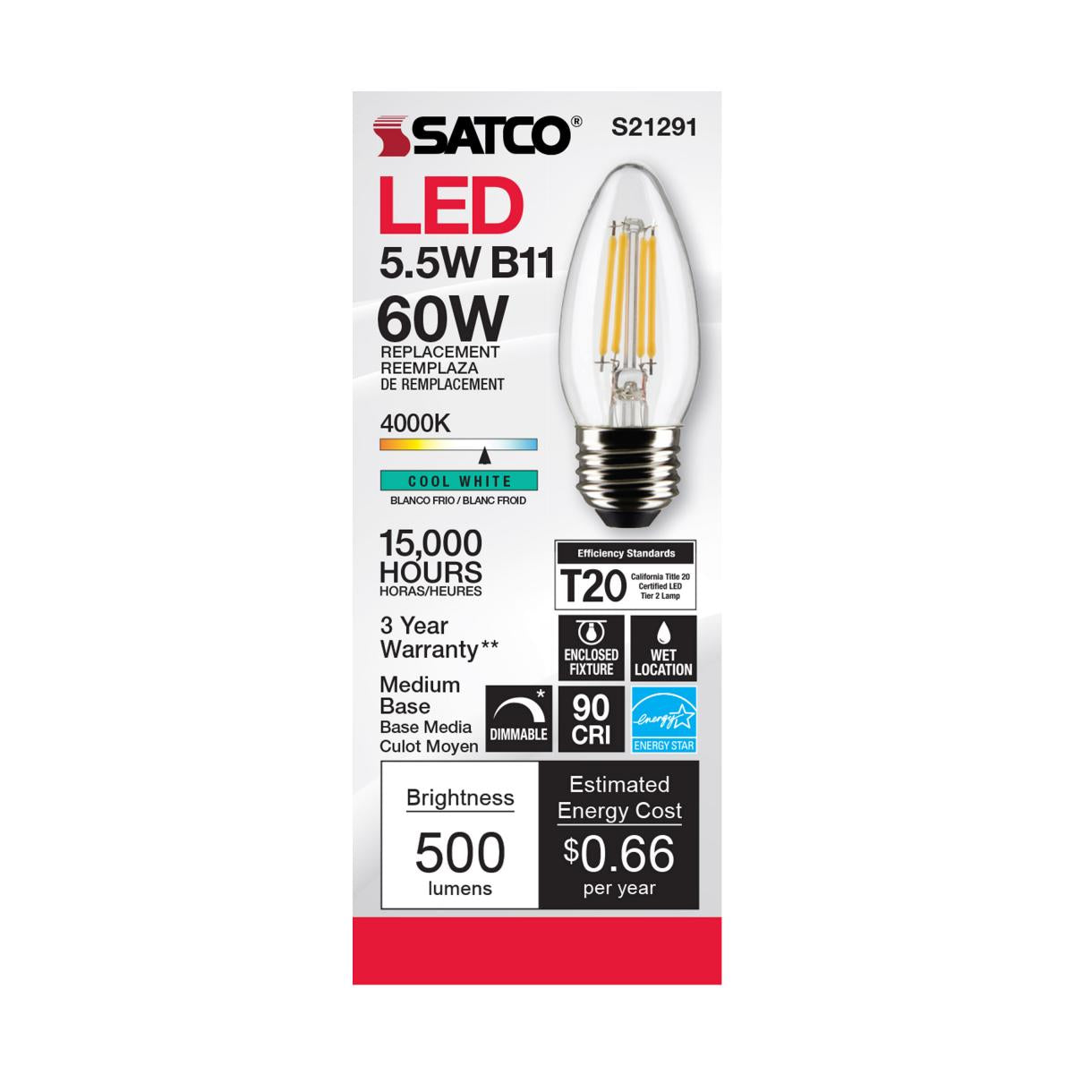 5.5B11/LED/927/CL/120V/E26