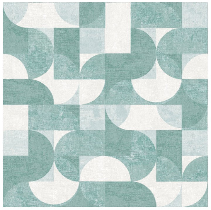 Marine Green Composed Shapes Wallpaper