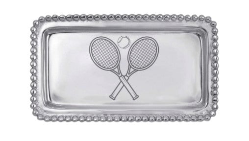 Tennis Racquets Beaded Tray