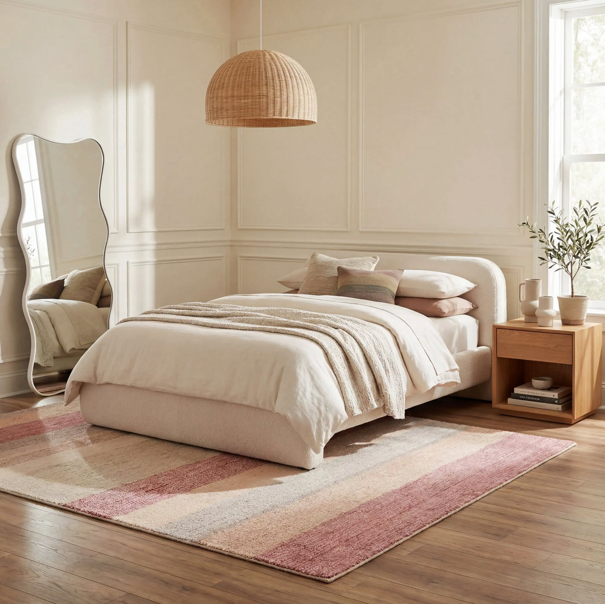 Noa Striped Washable Rug