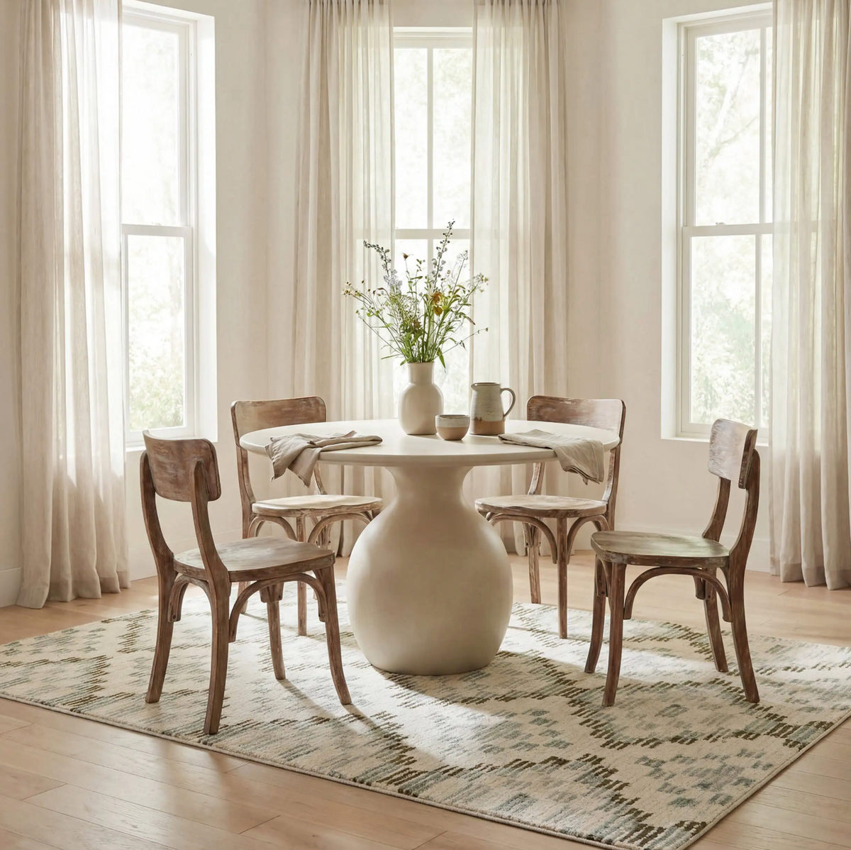 Orzalla Washable Rug, Green