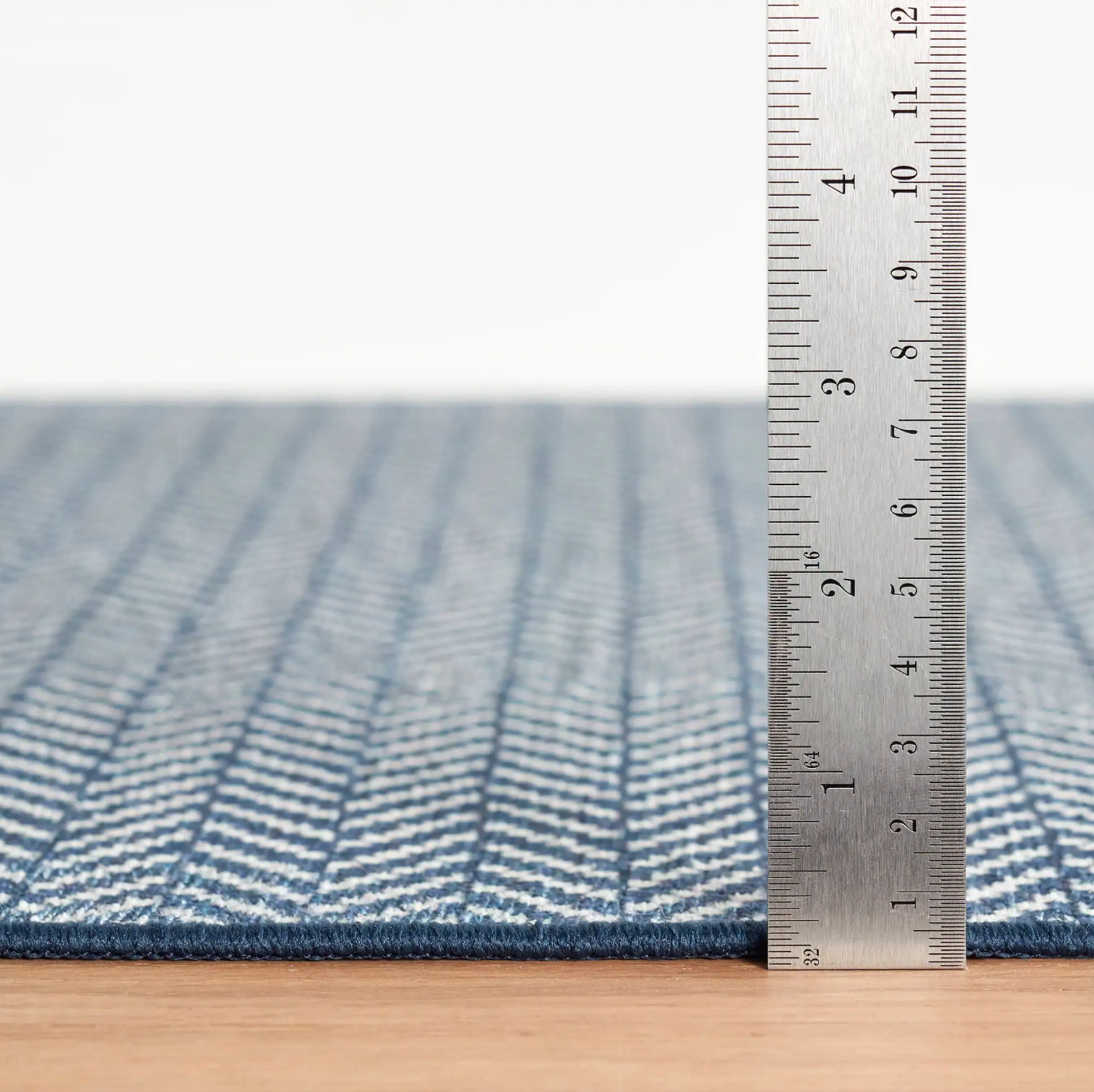 Herringbone Washable Rug, Navy