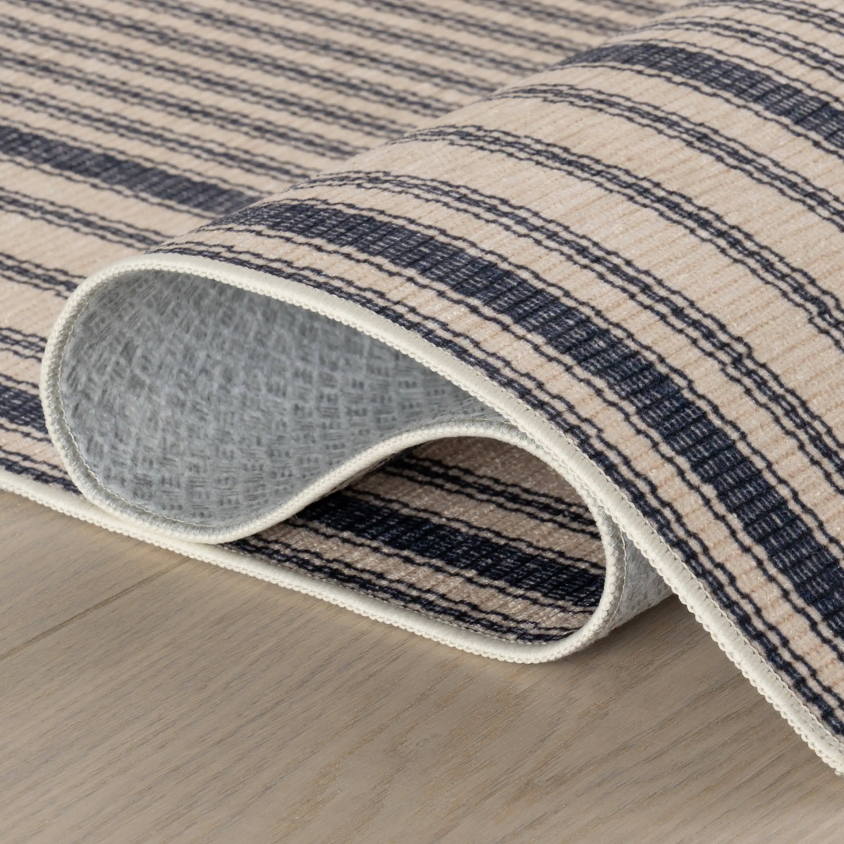 Axiom Coastal Striped Washable Rug