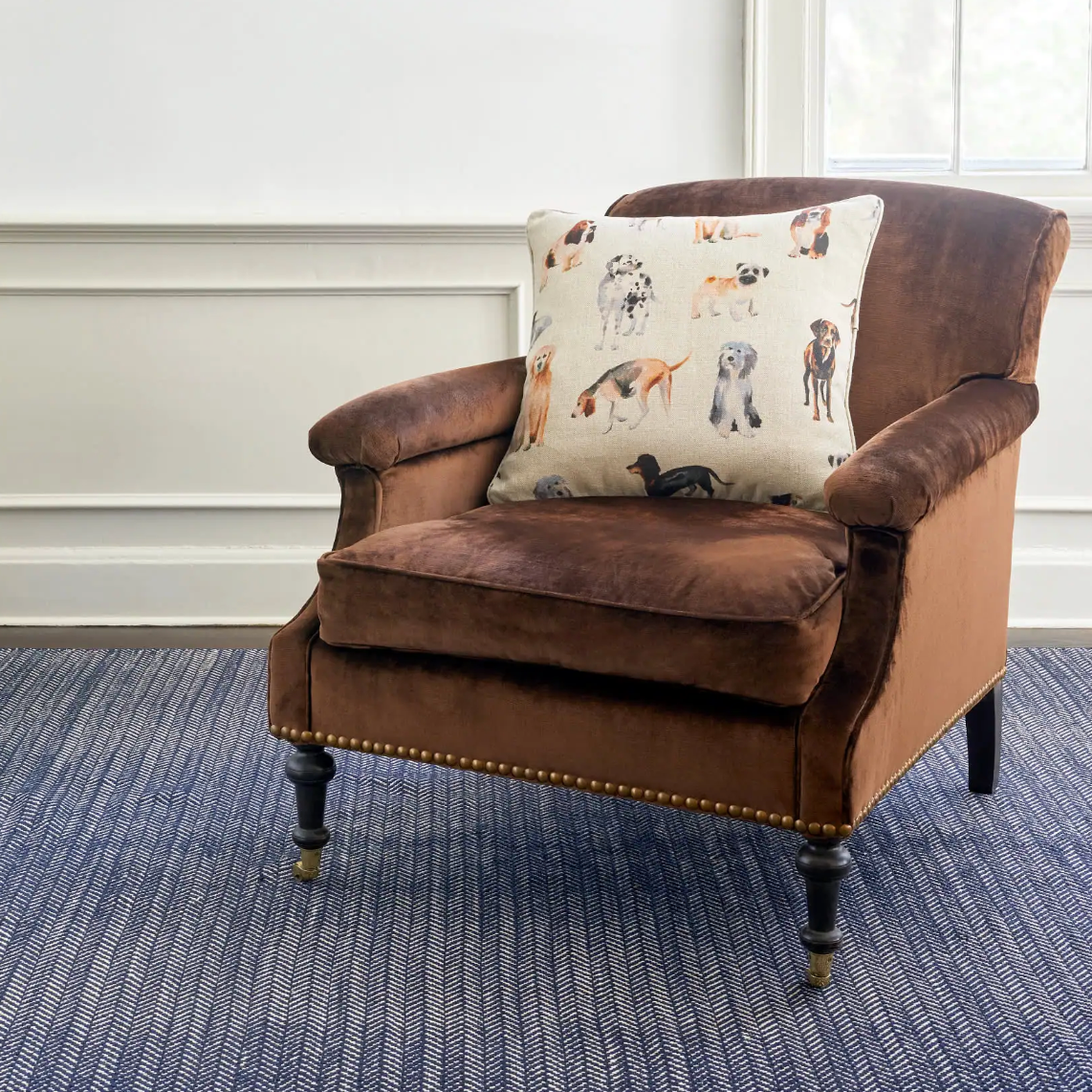 Herringbone Indigo Cotton Rug