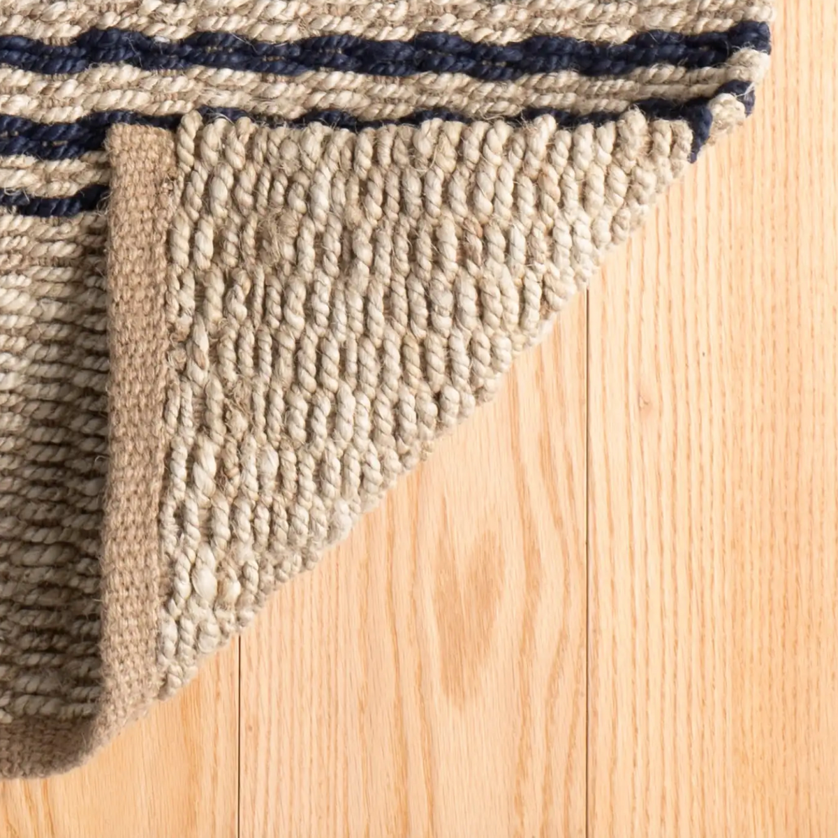 Jute Ticking Indigo Rug