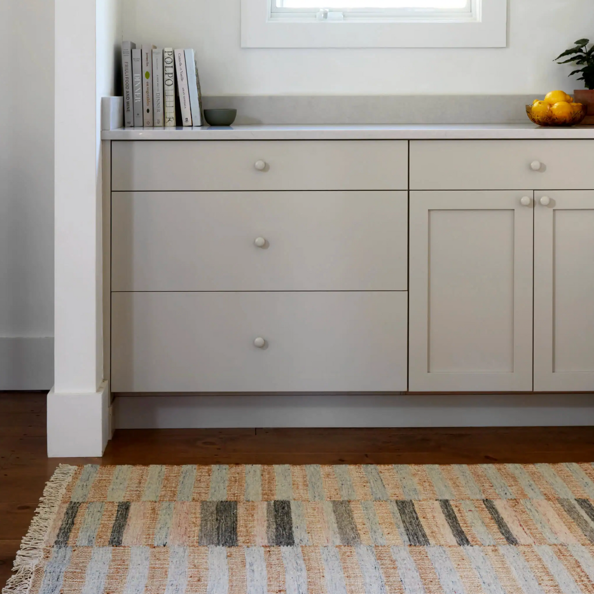 Ravel Stripe Blue Wool Rug
