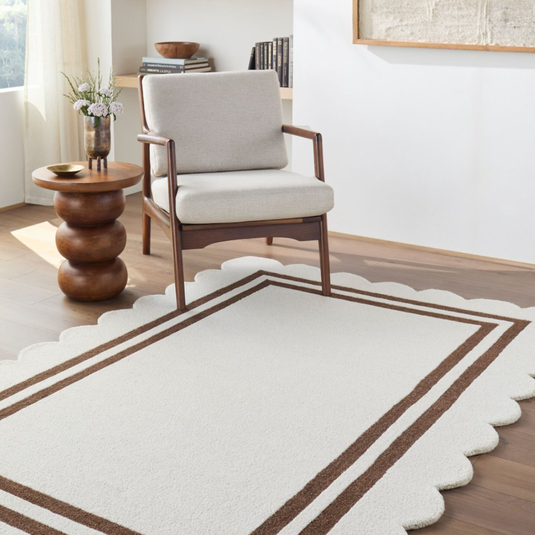 Scalloped Wool Rug
