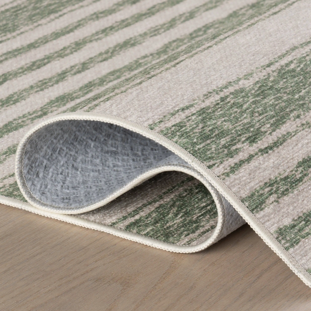 Vion Striped Green Rug