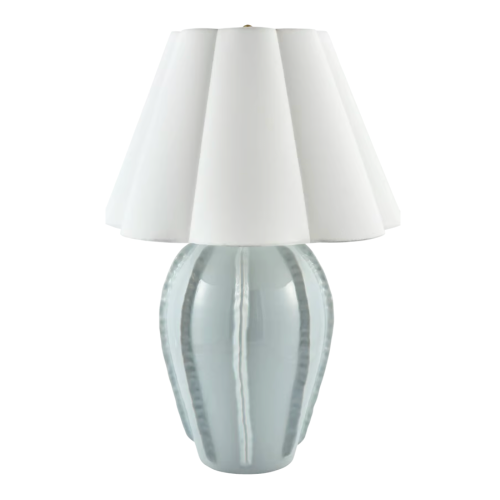 28" Azure Lamp, Fluted Shade