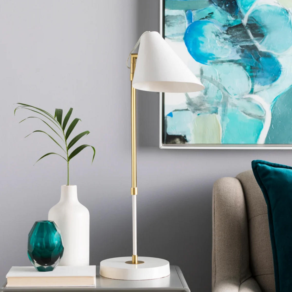 Bauer Table Lamp - White
