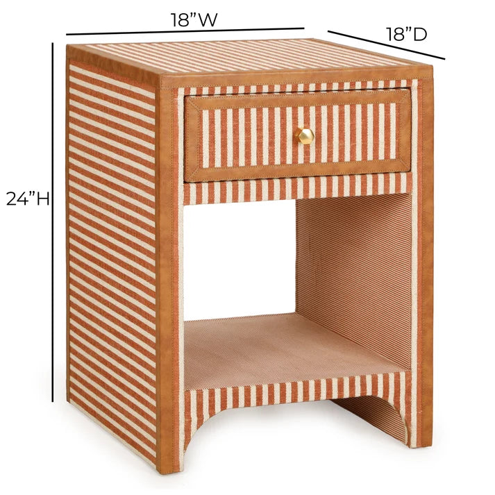 Kora Nightstand, Terracotta