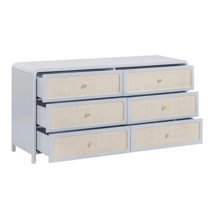 Patty Dresser, Blue/6 Drawer