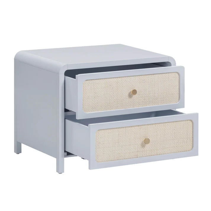 Patty Nightstand, Blue/2Drawer