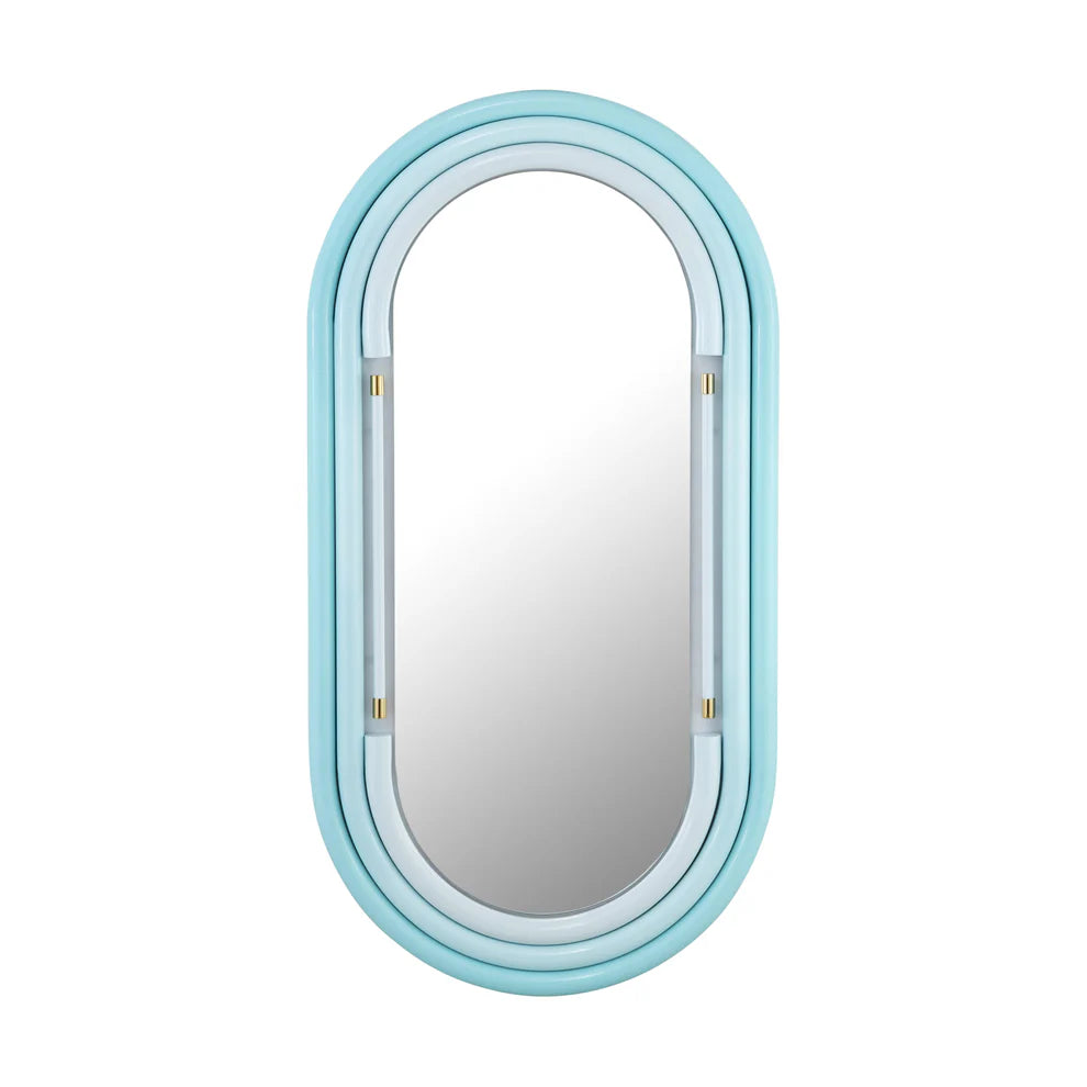Neon Wall Mirror, Blue
