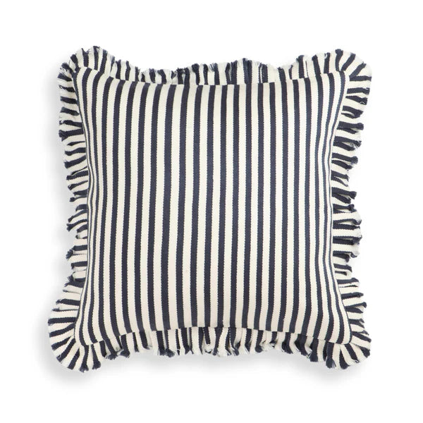 Alessia 20" B/W Ruffle Pillow