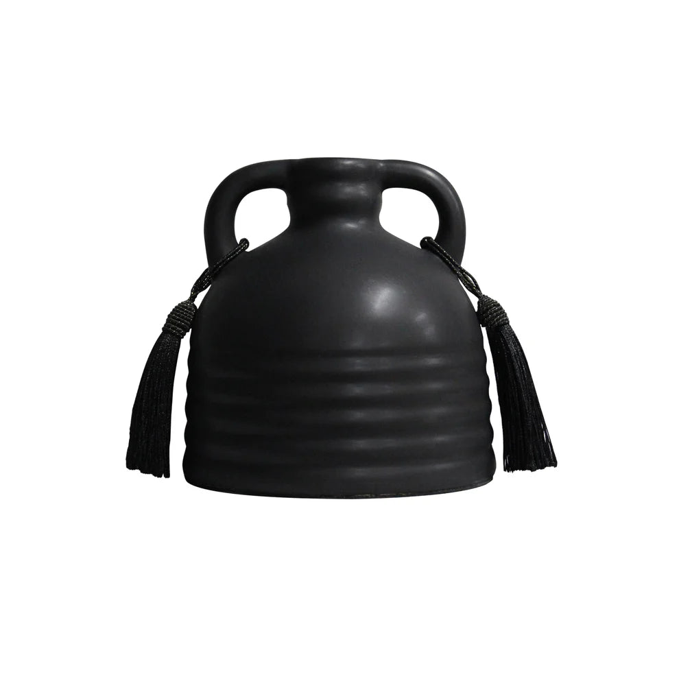 Adonis Ceramic Vase, Black