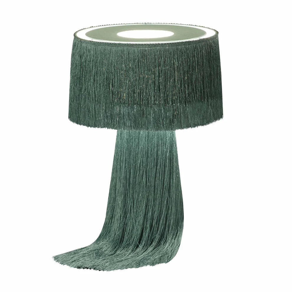 Atolla Tassel Lamp, Emerald