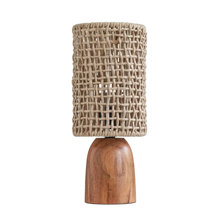 Kombu Raffia/Wood Lamp, Nat.