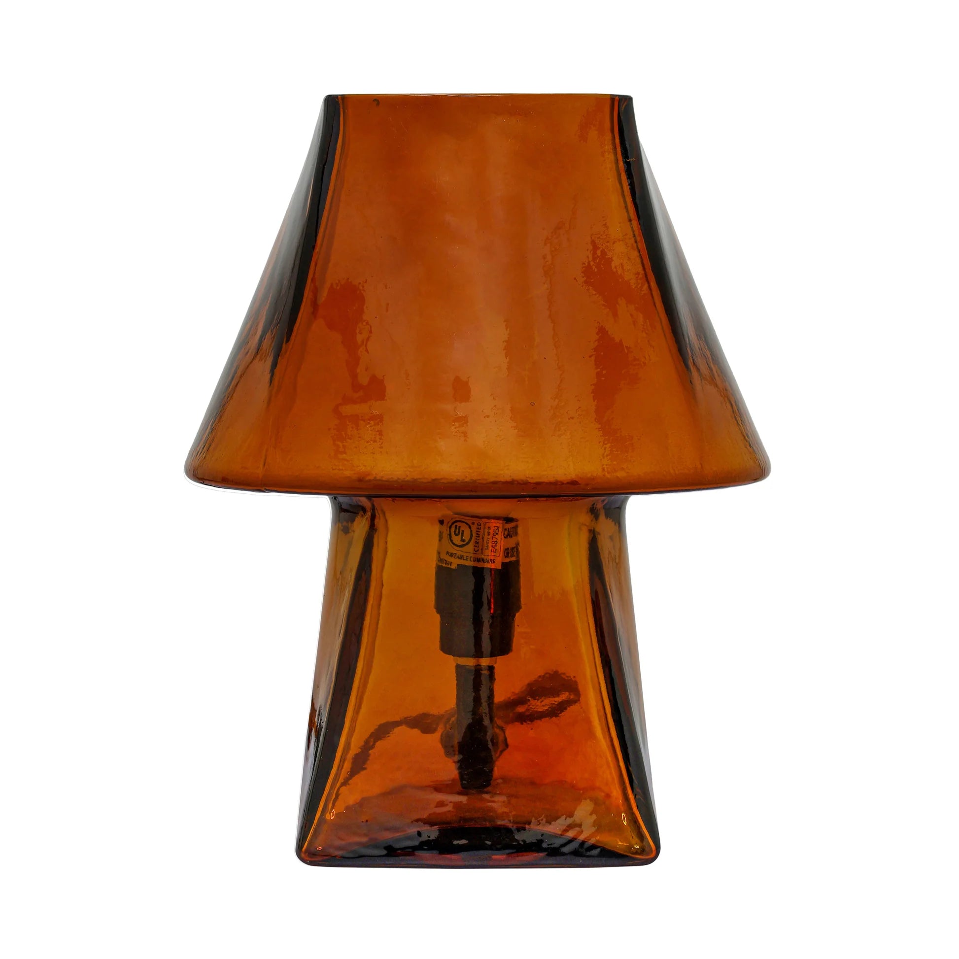 Luca Glass Lamp, Smokey Brown