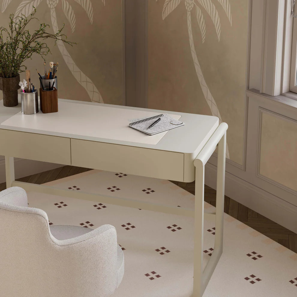 Alfalfa 2-Drawer Desk, Taupe