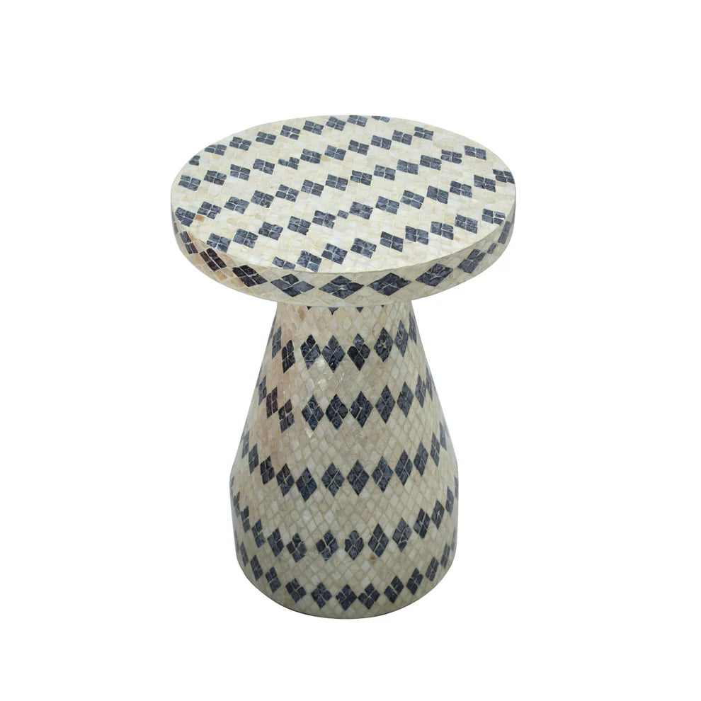 Halio Shell Table,Blue/Diamond