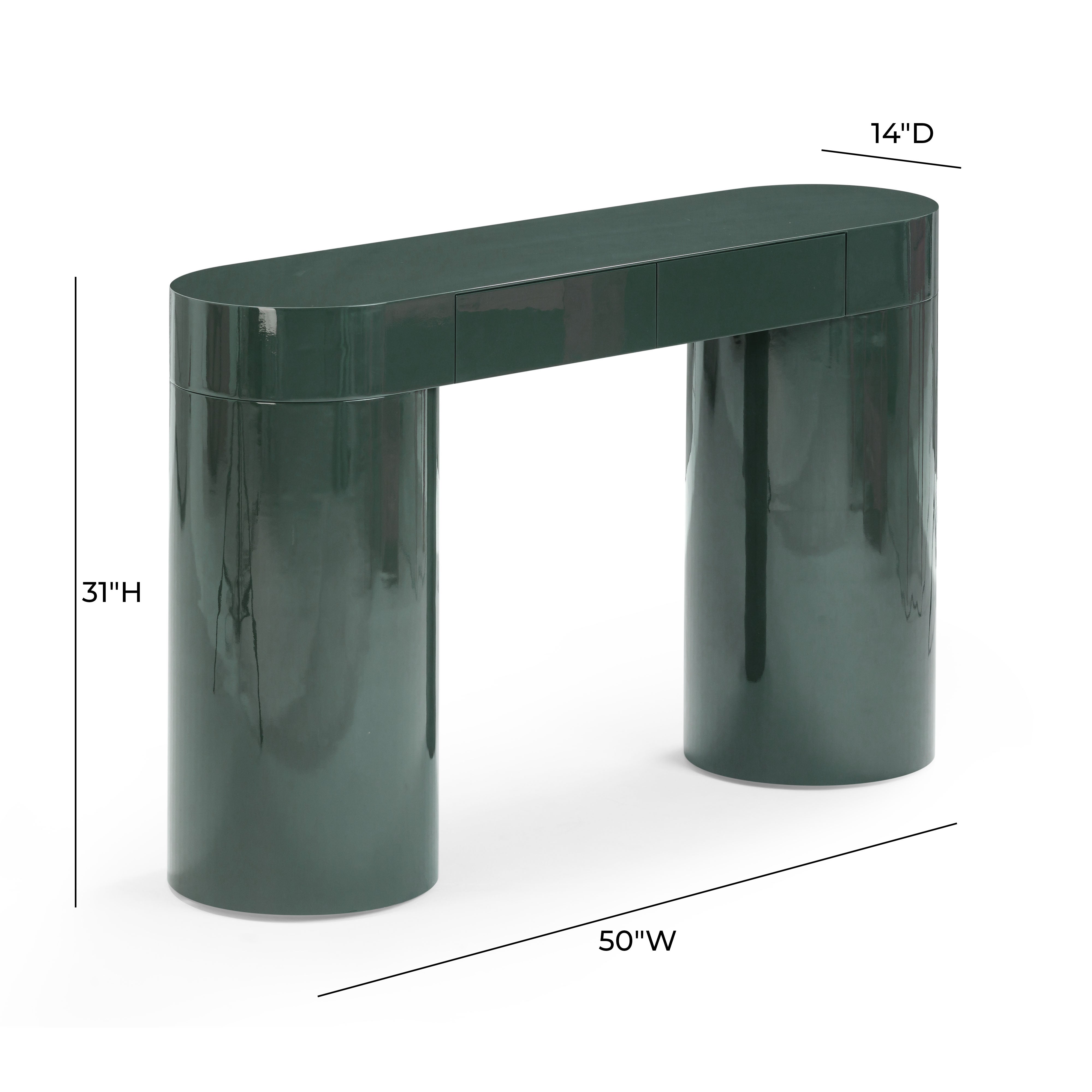 Mira High Gloss Console, Green