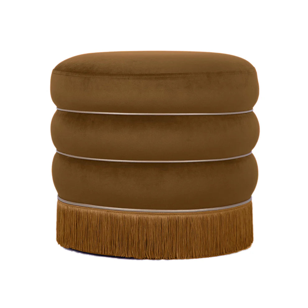 Lakka Green Velvet Ottoman