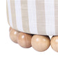 Dex Striped Ottoman, Beige