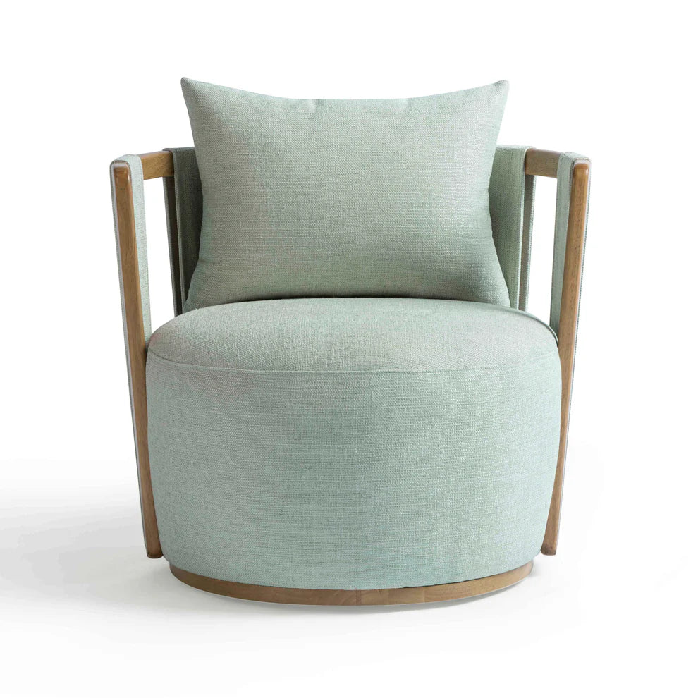 Paolo Swivel Chair, Mint Green