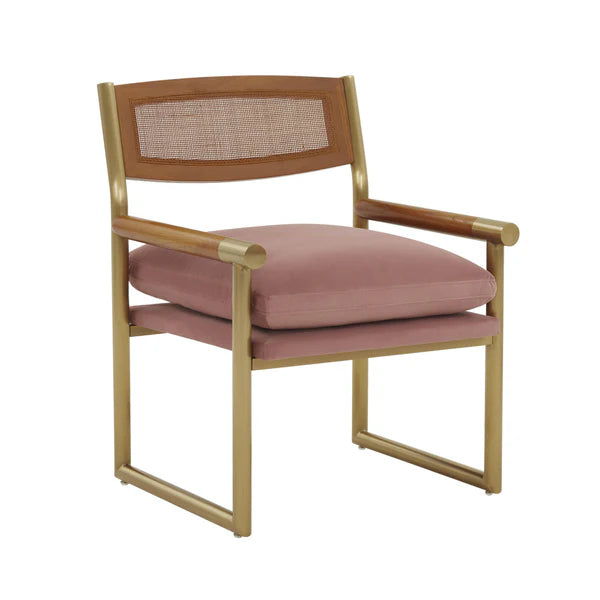Harlow Velvet Chair, Mauve