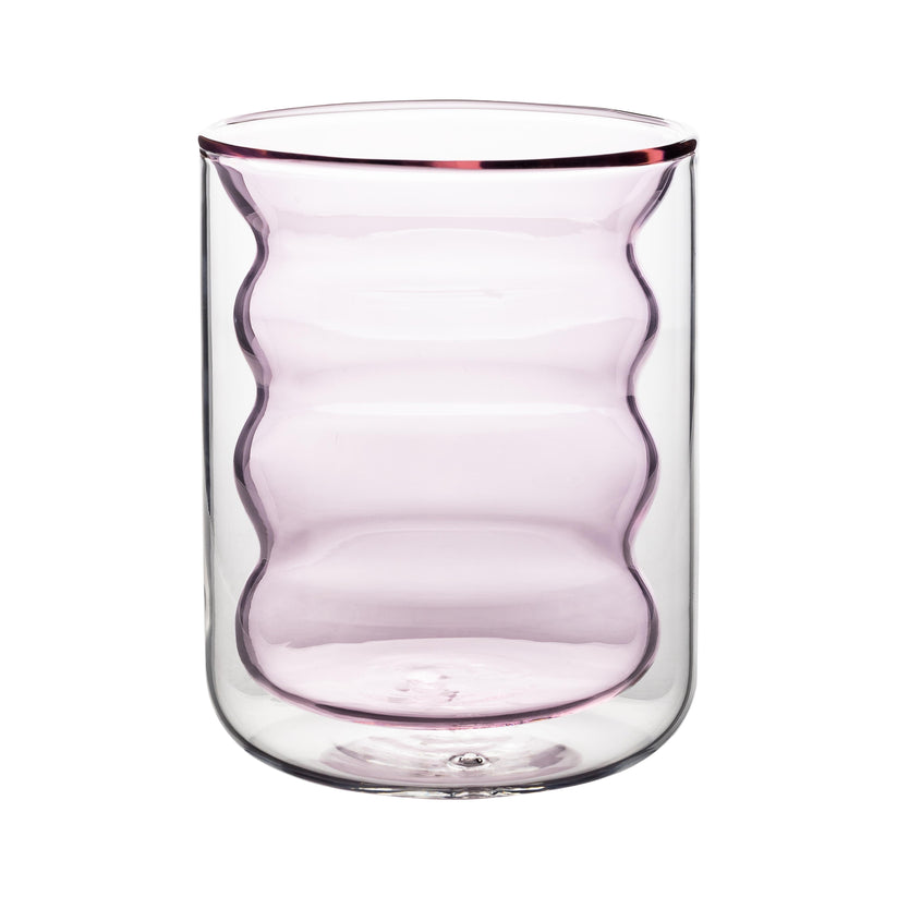 Waves Water Glass, Blush