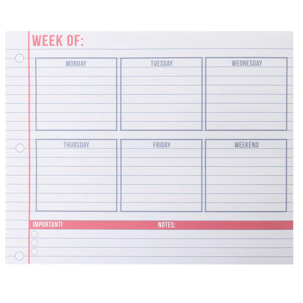 Old School Weekly Deskpad