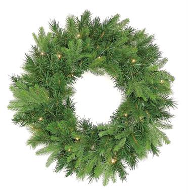 24" Vermont Spruce Lit Wreath