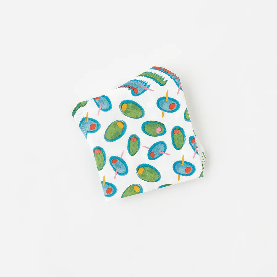 Olive Cocktail Napkin Pk/20