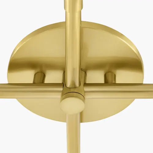 Arboris Chandlier, Brass/Wht