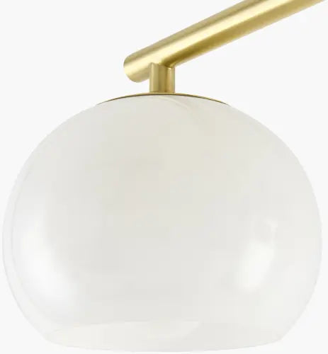 Arboris Chandlier, Brass/Wht