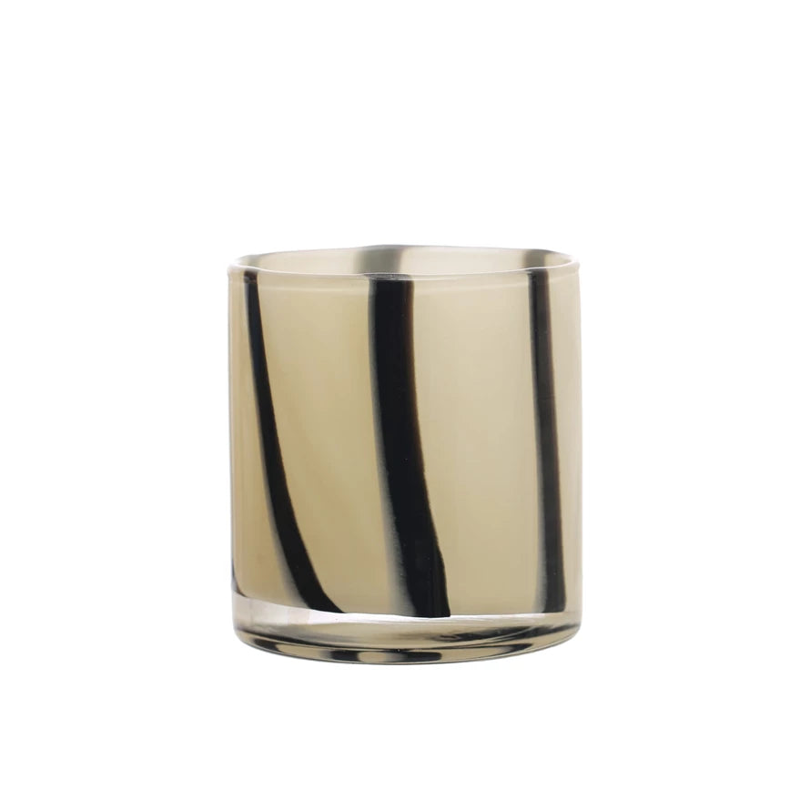 4x4 Cream/Blk Candle Holder