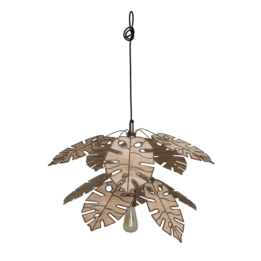 Brass Banana Leaf Pendant Lamp