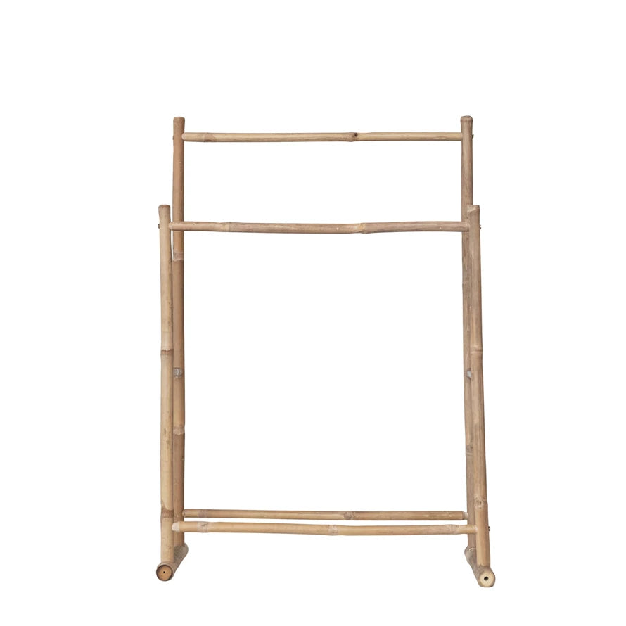 Bamboo Towel/Throw Rack/2 Rods