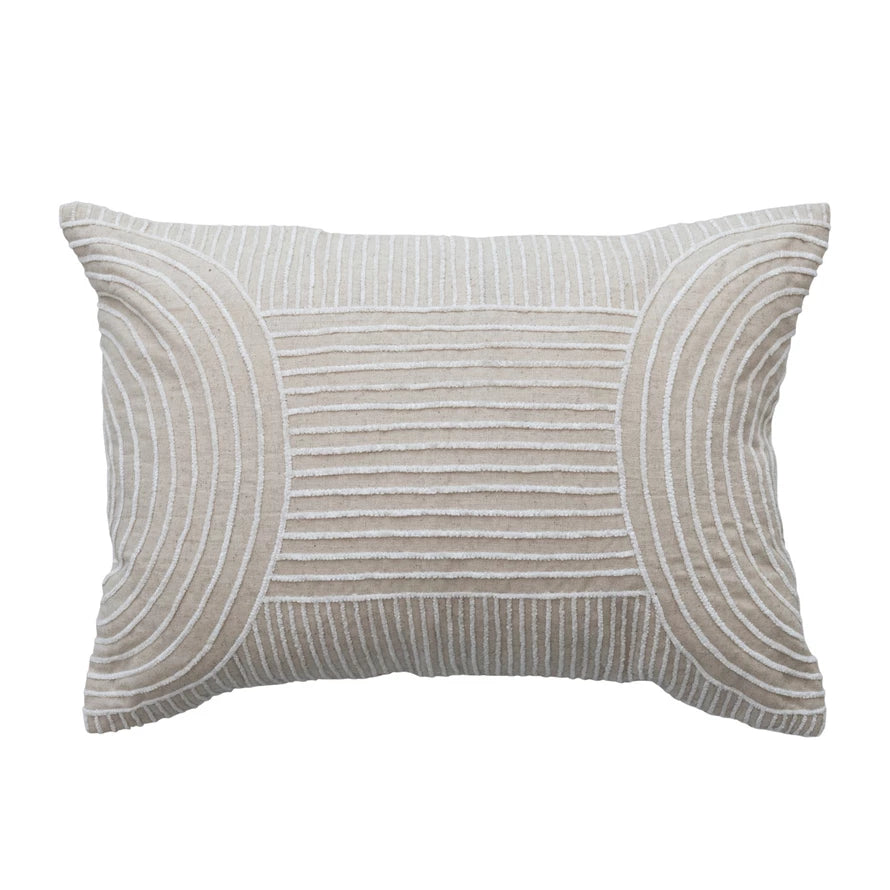 Wht/Nat Geometric 20x14 Pillow