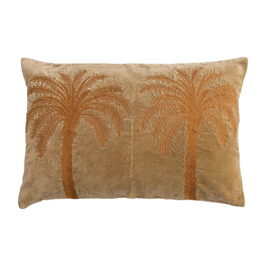 Palm Tree Chambray Pillow