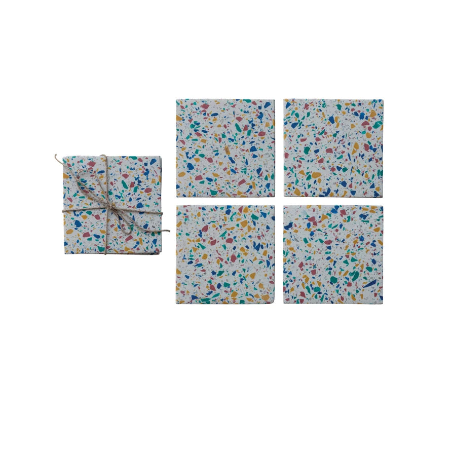 St/4 Tied Terrazzo Coasters