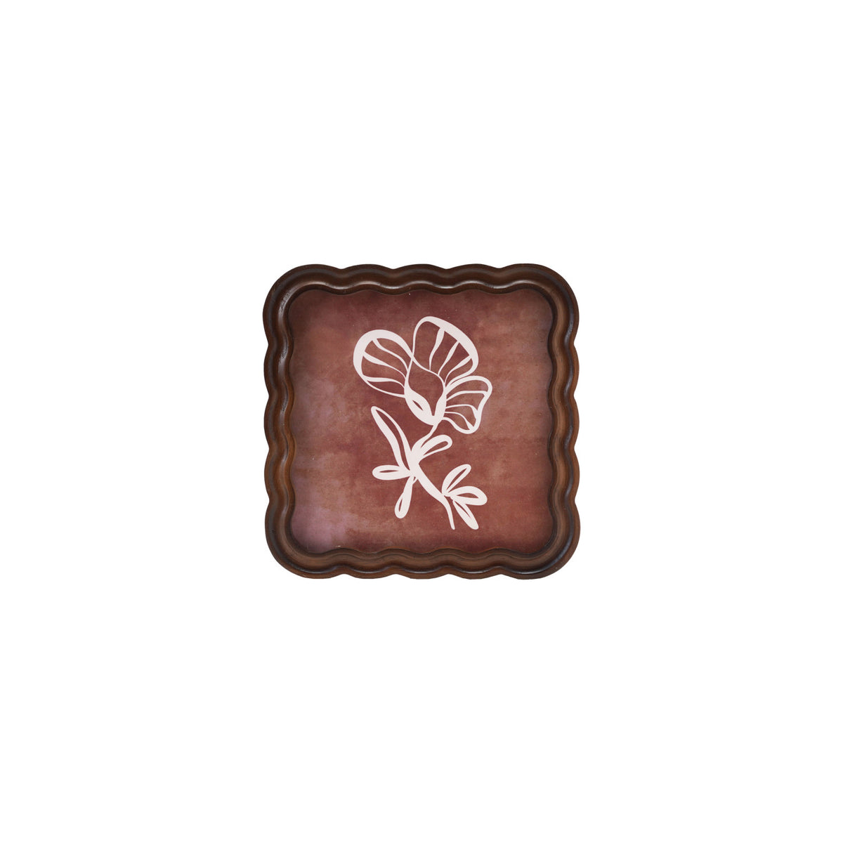Rubberwood Scallop Frame, 8x8