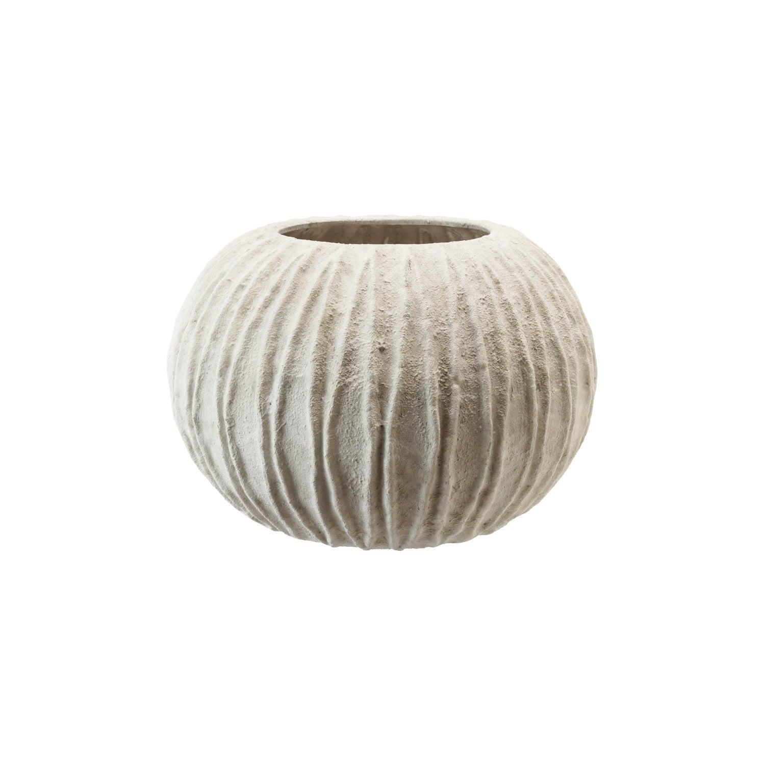 Textured Wht Composite Vase