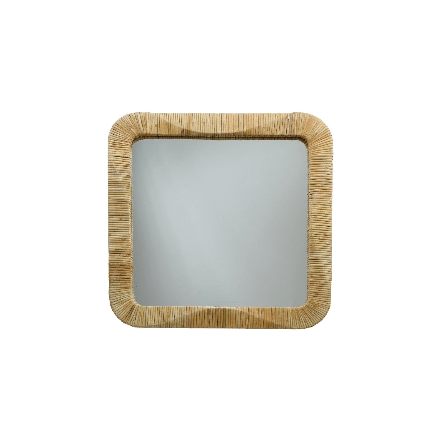 Rattan 20" Square Mirror