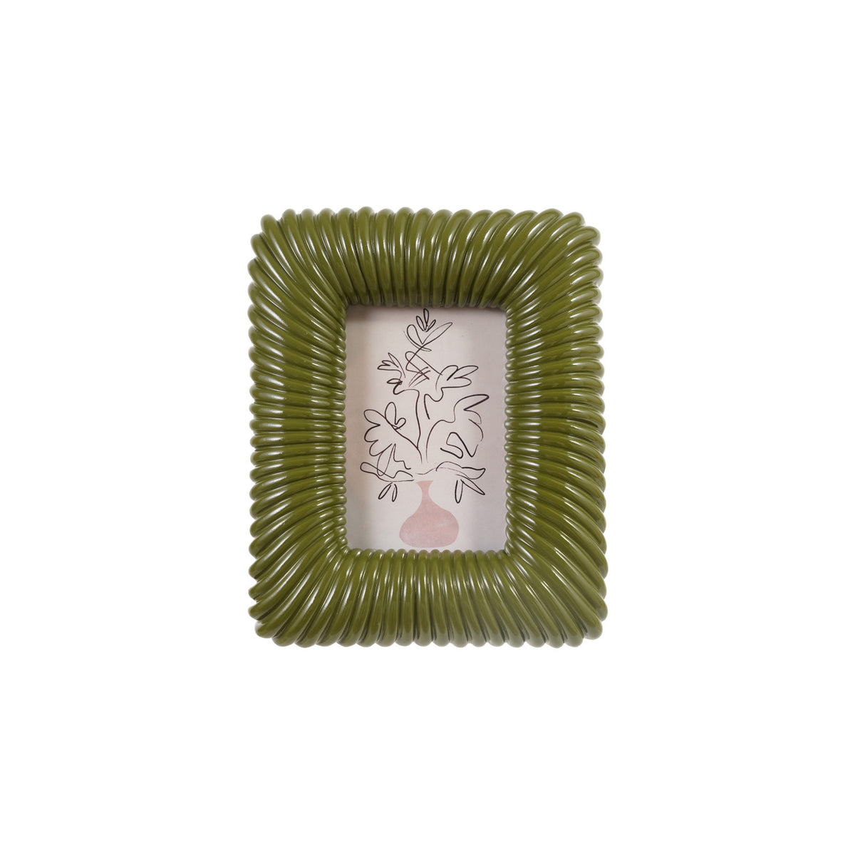 Ribbed Frame, 4x6/Green