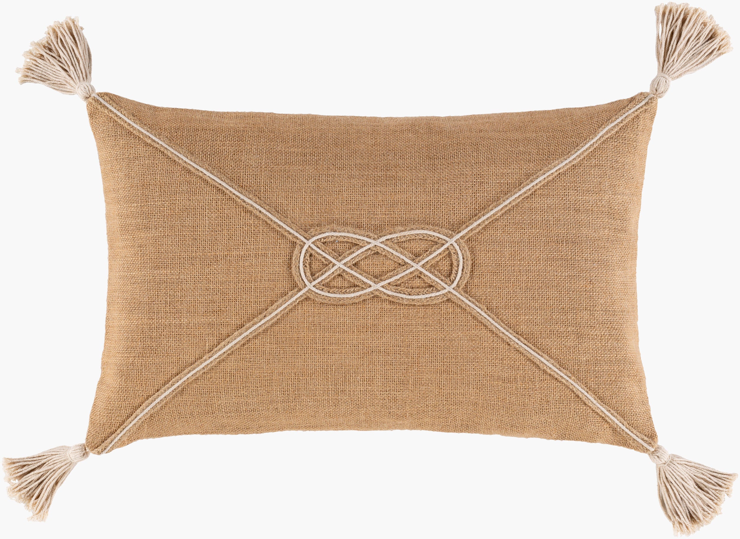 Brown Jute Marion 14x22 Pillow