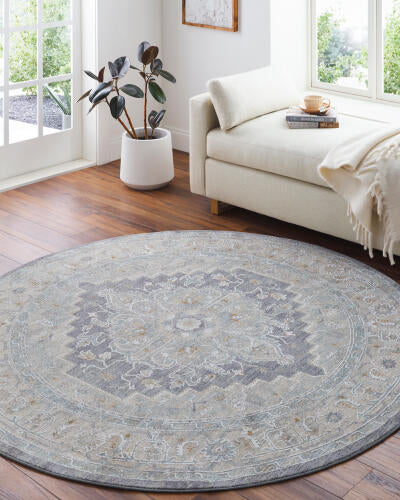 Avant Garde Denim Rug, 7'Round