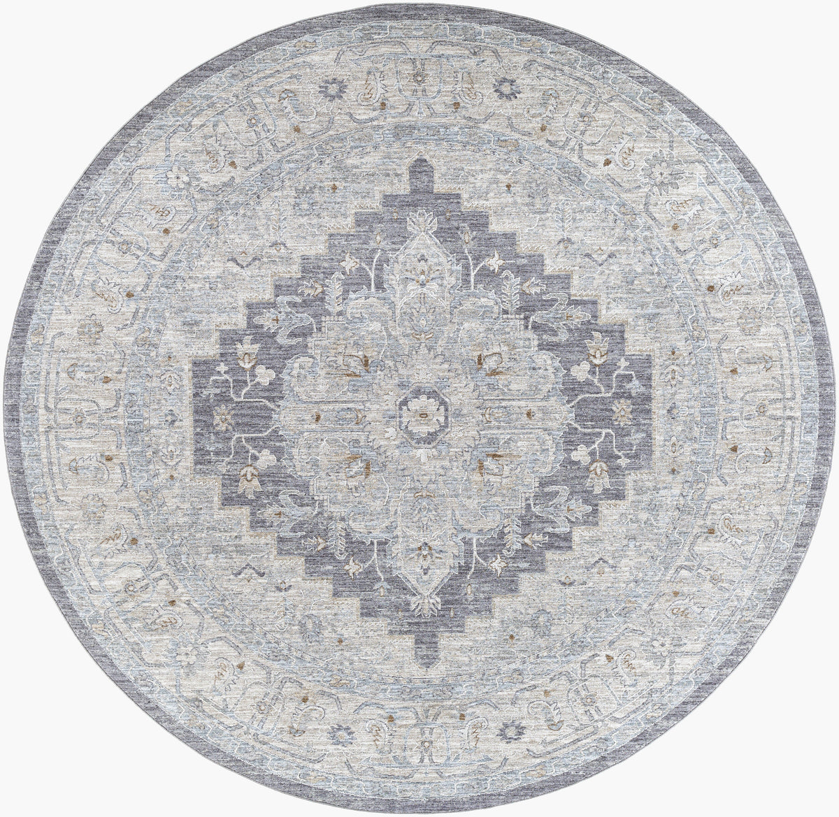 Avant Garde Denim Rug, 7'Round